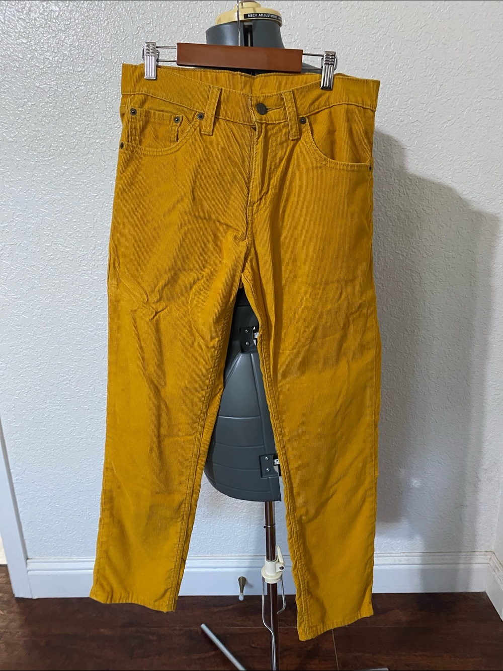 Men's Corduroy Pants in Mustard Yellow